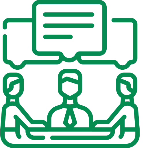 discussion icon in green colour
