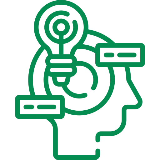 insights icon in green colour