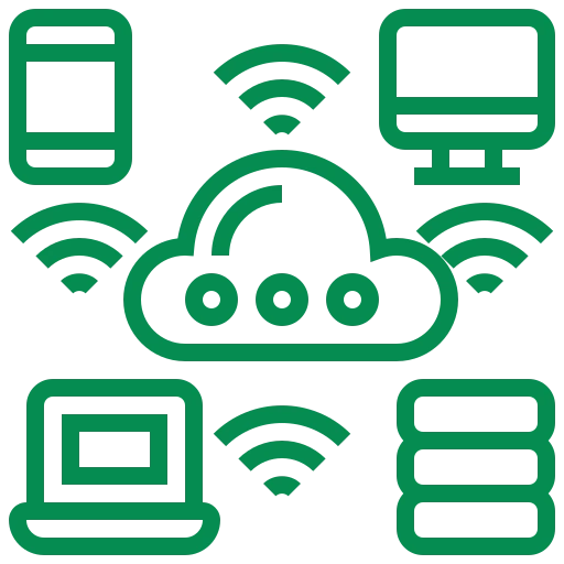technology icon in green colour